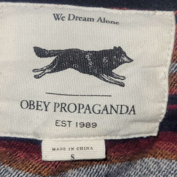 Obey Propaganda Striped Hooded Jacket Tie Waist S - Picture 8 of 8